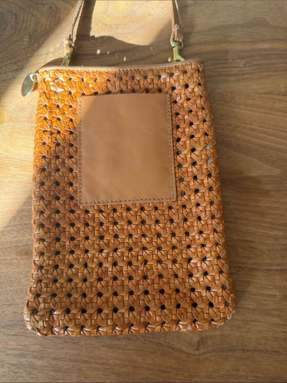 Clare V. Woven Leather Crossbody Pouch - Picture 4 of 7